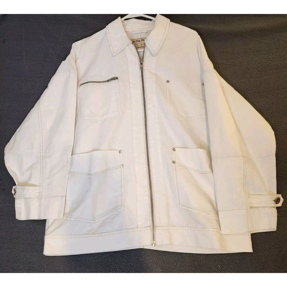 Free People White Utility Jacket